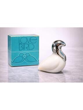 Avon 1970s Love Bird Moonwind Cologne Figural Bottle With Box, 3x3.5”